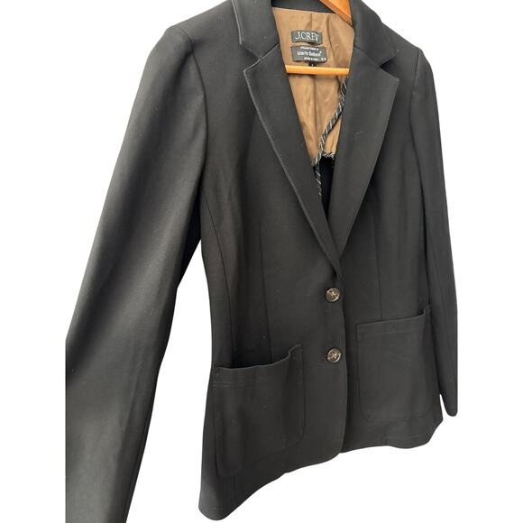 J. Crew Patrick Patch Pocket Italian Fabric Luxe Ponte Blazer Black Size 4 - Picture 10 of 11